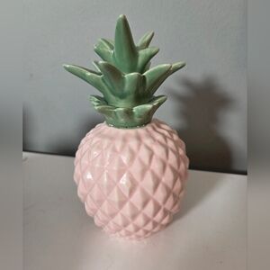 Pink and Green Ceramic Pineapple Decor